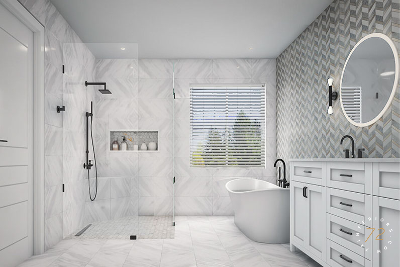 Master Guest Bathrooms Virtual Design - Bothell